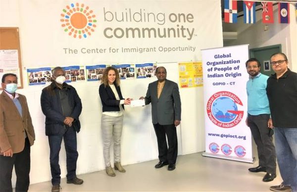 GOPIO-CT raises funds for Building One Community providing services to new immigrants