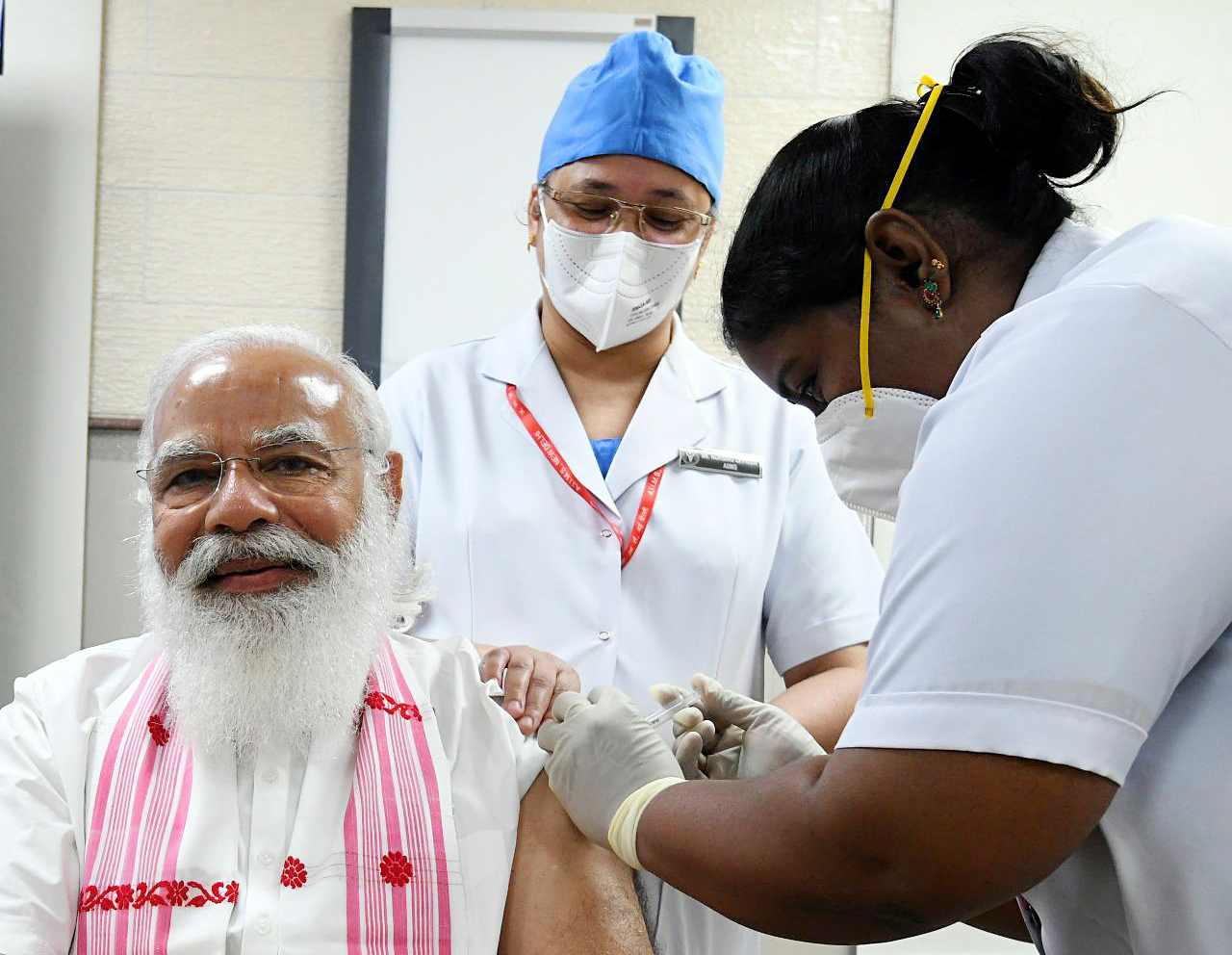 After Modi and Amit Shah, Defence Minister Rajnath Singh takes first dose of COVID-19 vaccine