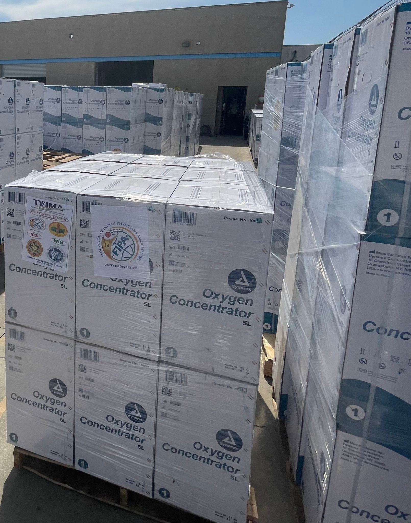 FIPA, other associations and charities send 5,000 oxygen concentrators to India