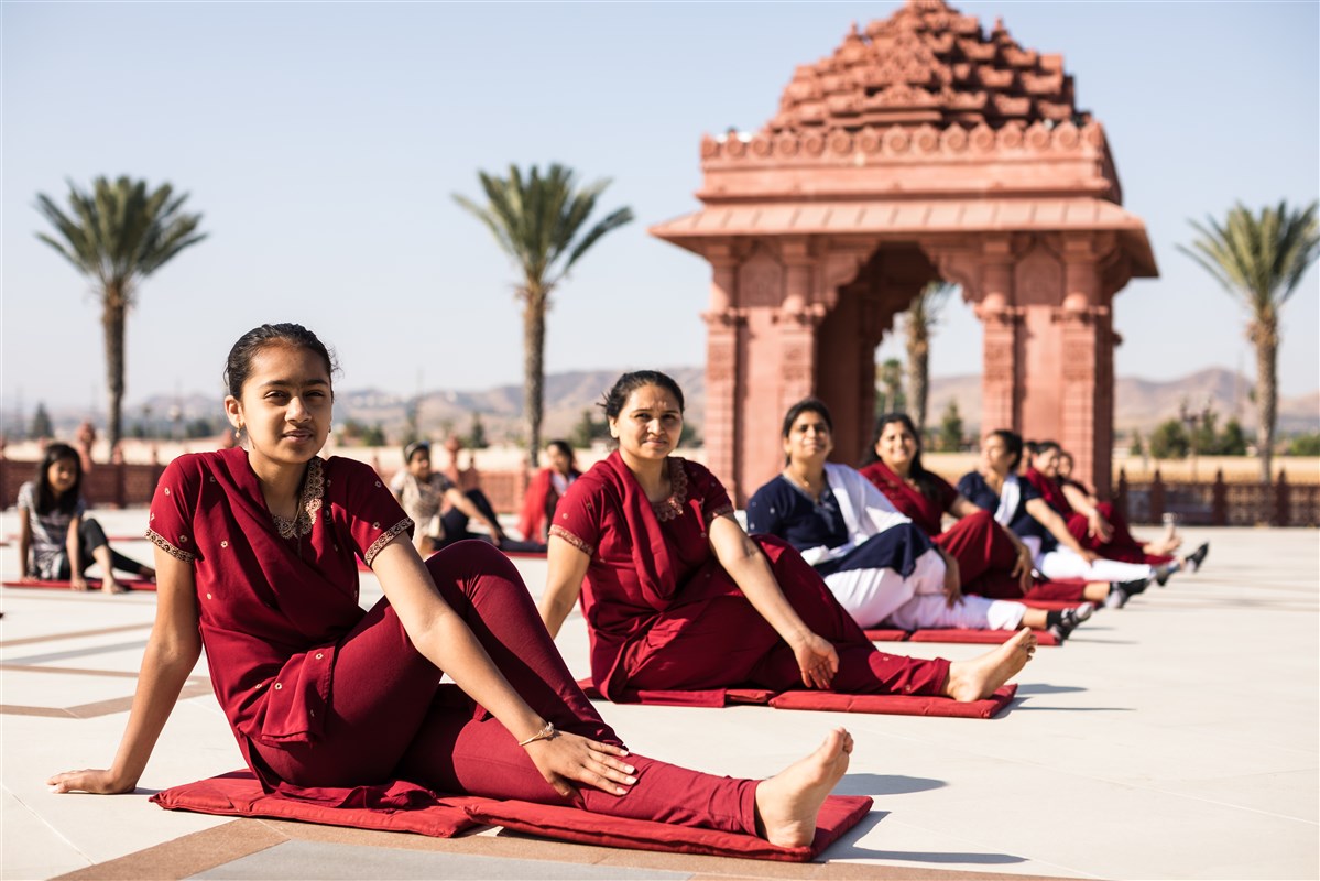 Yoga Day celebrated at BAPS temple in Los Angeles