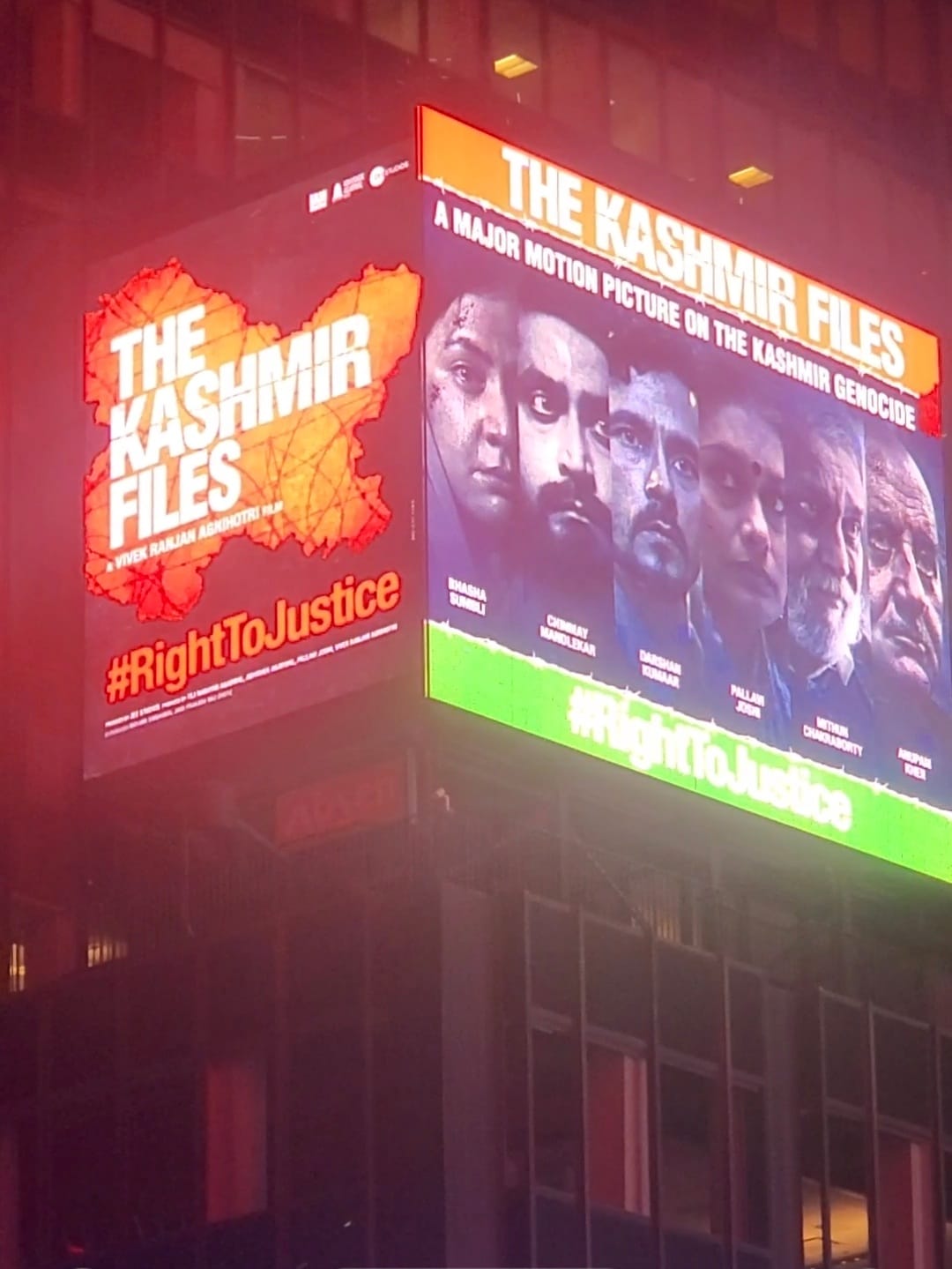 ‘The Kashmir Files’ light up screens at Times Square on Republic Day