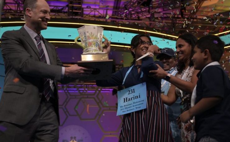 Harini Logan, 14, wins Spelling Bee crown beating Vikram Raju in final