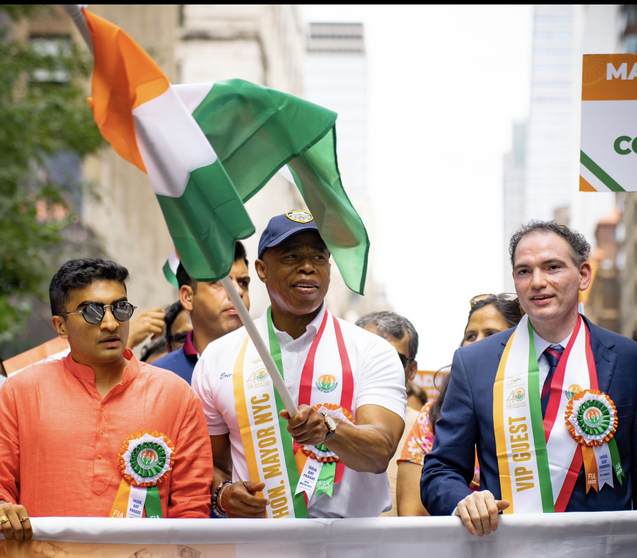 NY Mayor Eric Adams joins Grand India Day Parade organized by FIA 