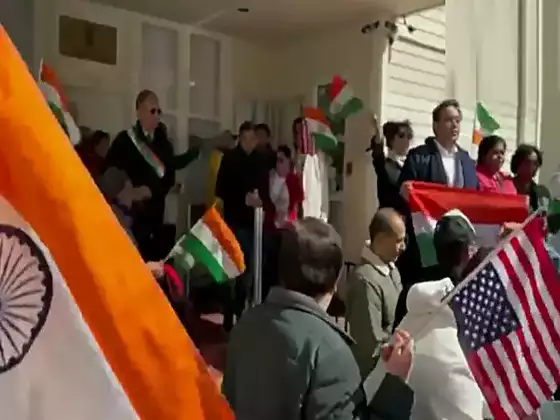 Indian-Americans rally in support of India at San Francisco consulate