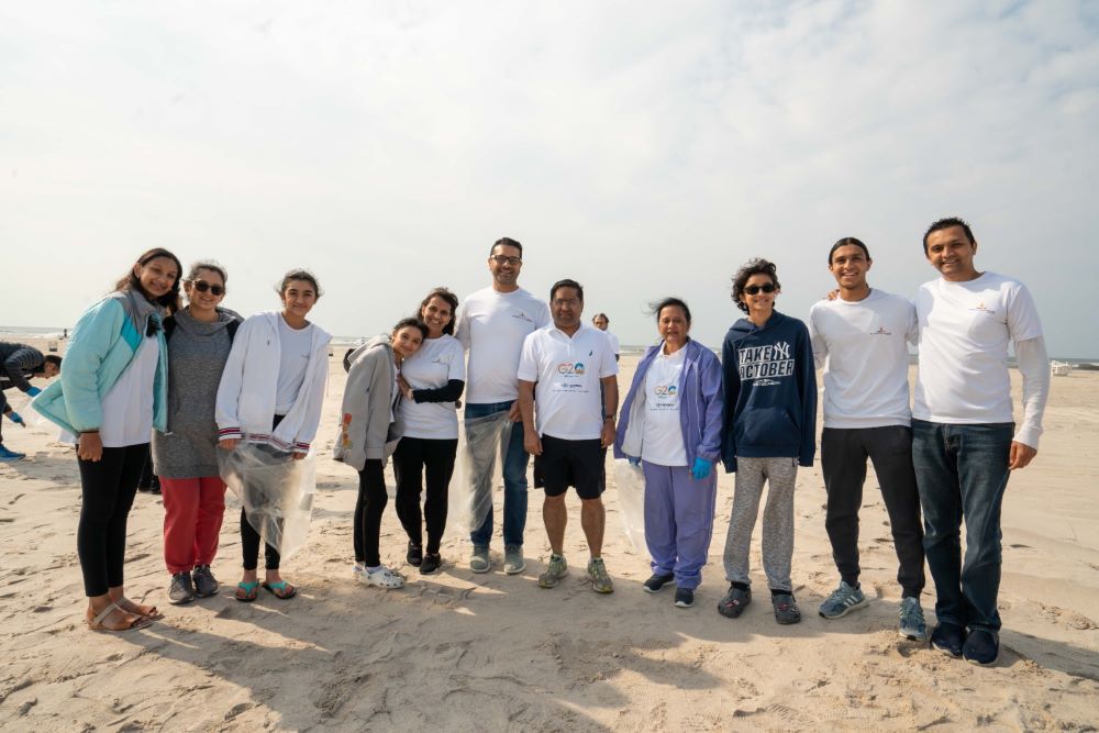 Indian Consulate in New York organizes beach cleaning activity in Long Island
