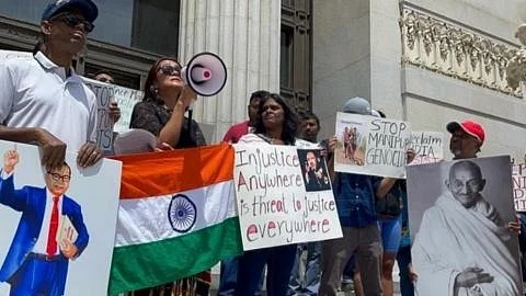 Indian Americans in 3 states of the US unite against violence in Manipur