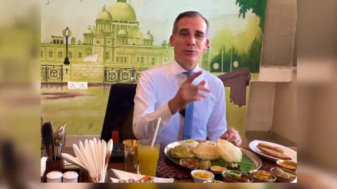 Ambassador Garcetti shares a delicious video as he savours Bengali cuisine and culture at Banga Bhawan