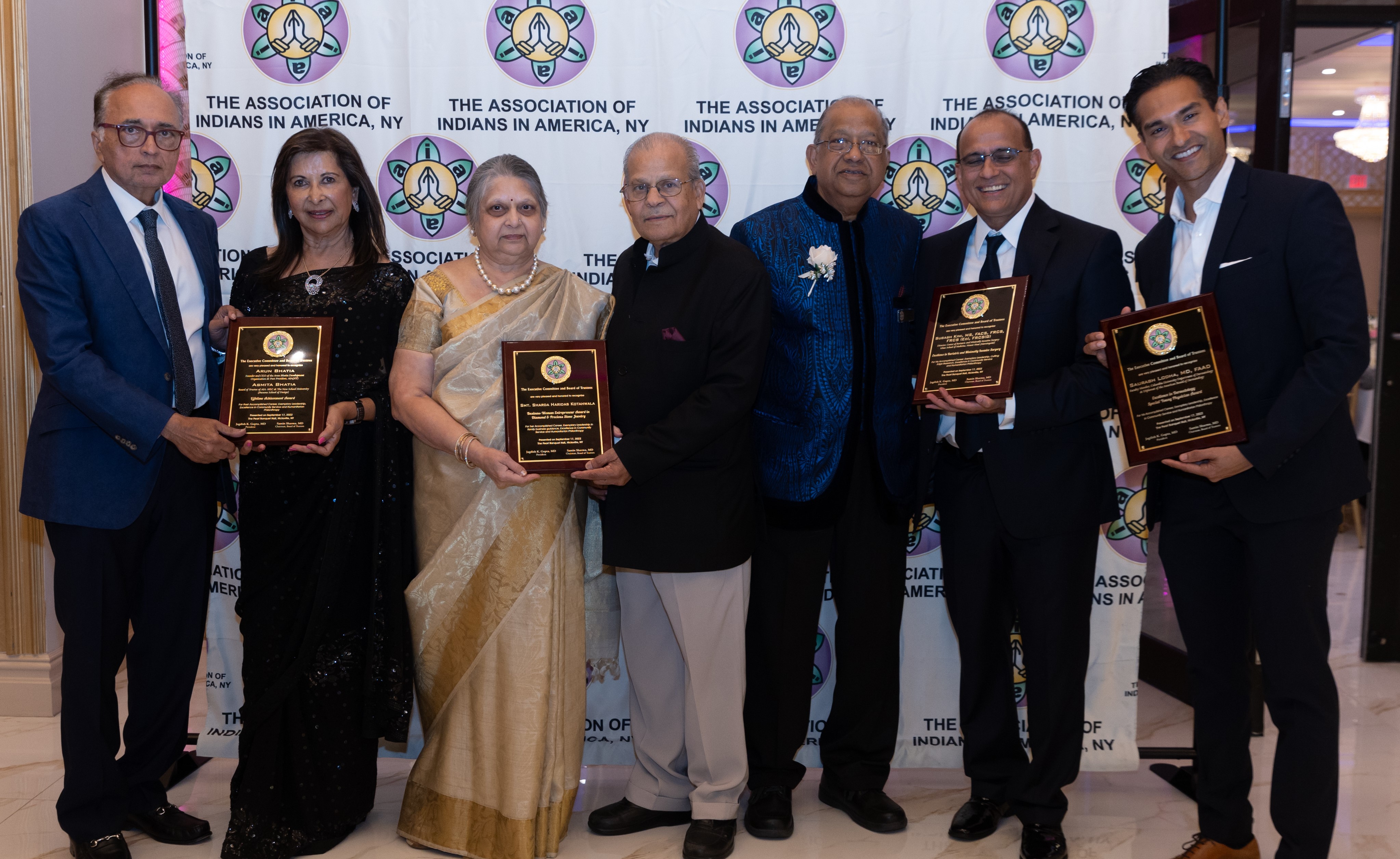 AIA-NY honors six eminent persons with awards at glittering Benefit Gala for Deepavali Fest  
