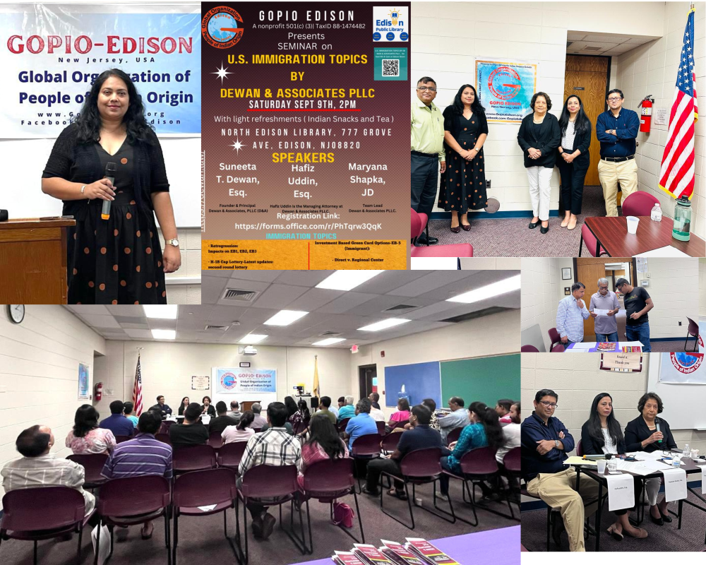 GOPIO-Edison immigration seminar illuminates the path to US immigration success