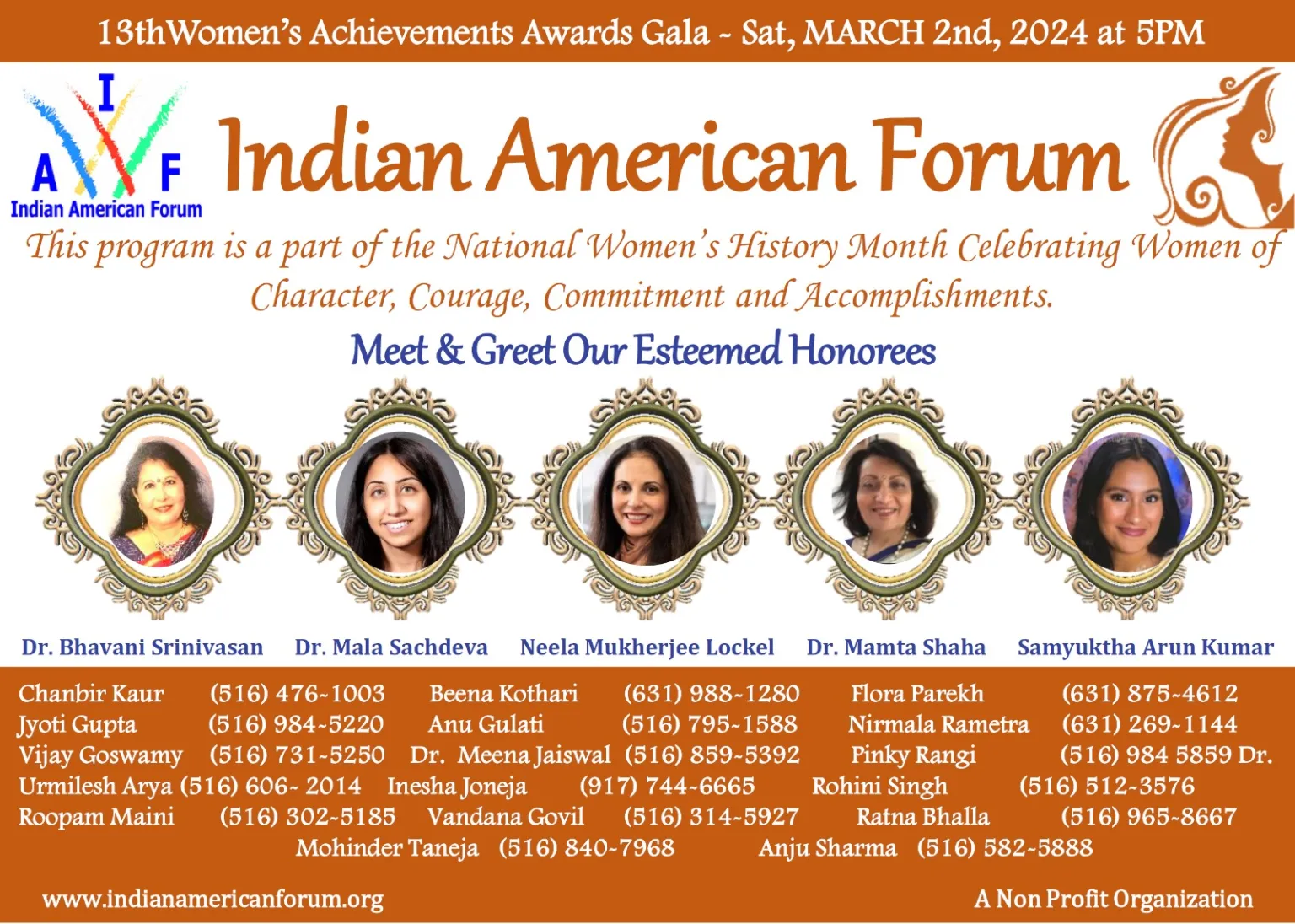 Indian American Forum honors women achievers at annual awards gala