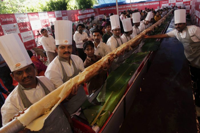 MTR celebrates 100 years with a Guiness World Records title for the 123 ft longest Dosa