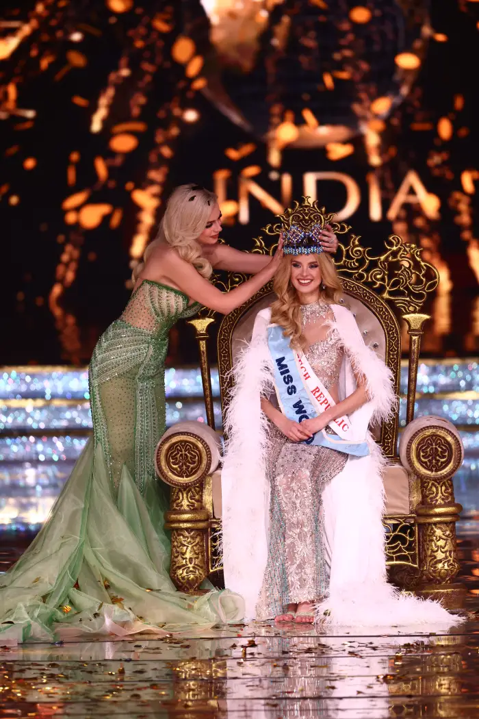Krystyna Pyszková of Czech Republic wins the Miss World 2024 pageant held in India