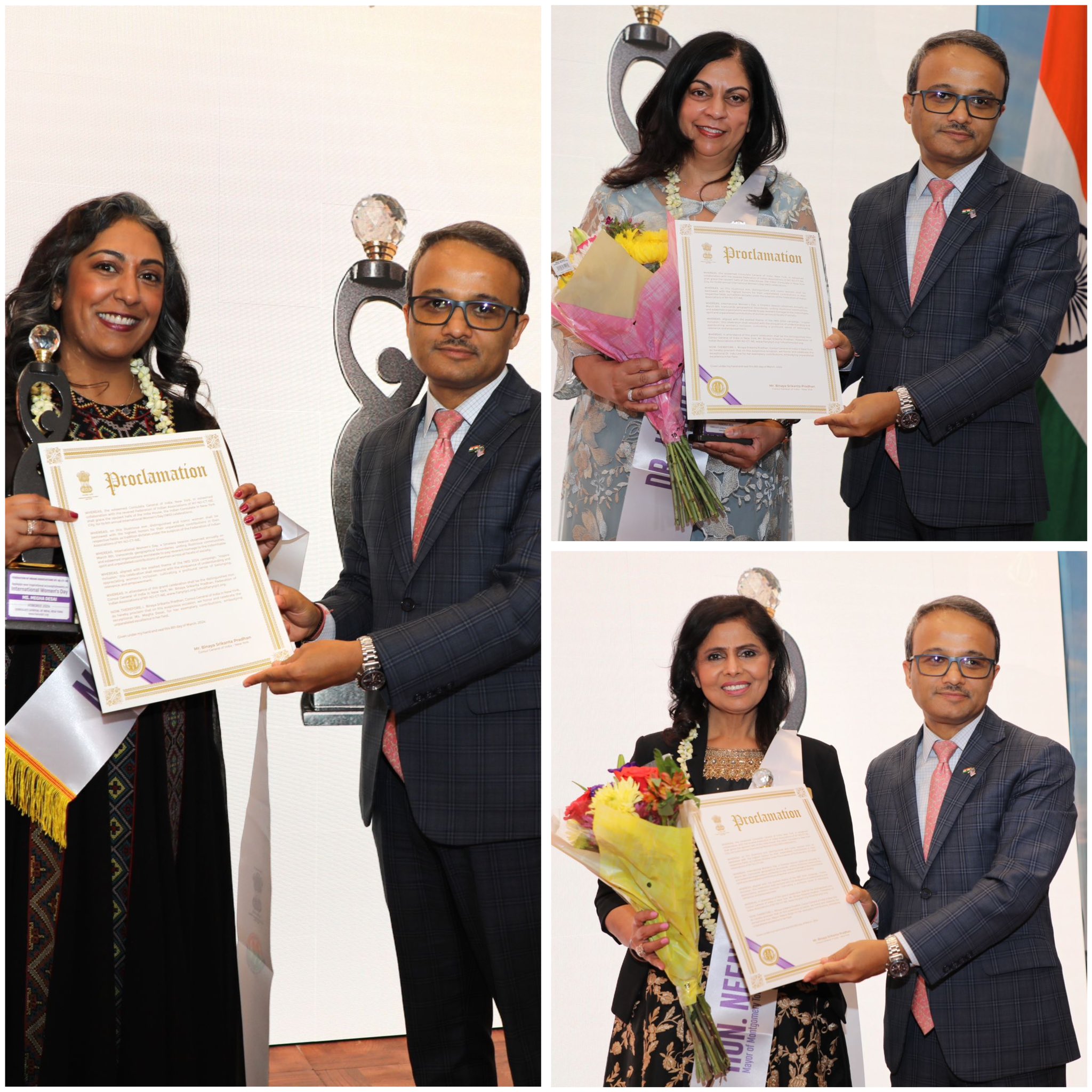 Four prominent women honored by Indian Consulate, FIA