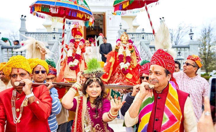 Gangaur Rajasthani Festival was celebrated in the Bharatiya Hindu Temple, Philadelphia
