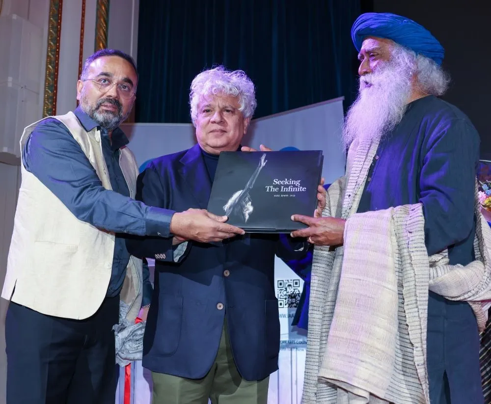 Mahakumbh-book-release-by-Sadhguru-at-IAAC-Literary-Festival-author-Yakub-Mathew-left-and-Suhel-Seth-who-mdoerated-the-panel-discussion-at-the-book-launch.webp