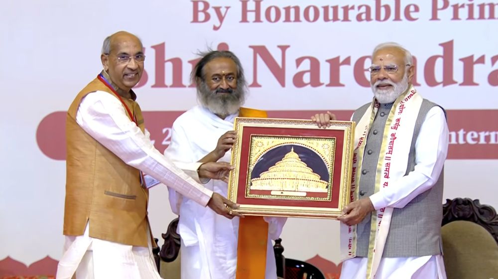 PM Modi congratulates Gurudev Sri Sri Ravi Shankar on 45th anniversary of The Art of Living
