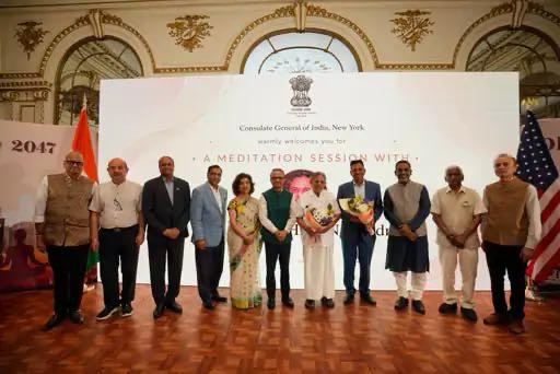 Consulate General of India in New York hosts Meditation session by Guruji HR Nagendra